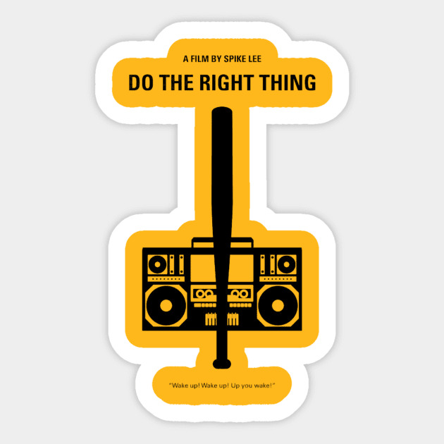 Do the right thing Sticker by Patternsoflynda